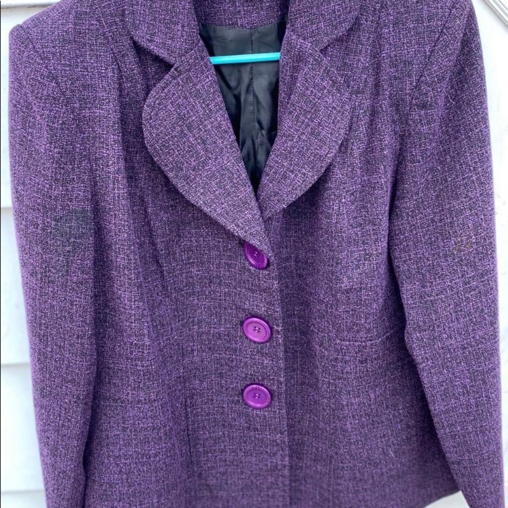 Purple Audrey Skirt Suit Size 14